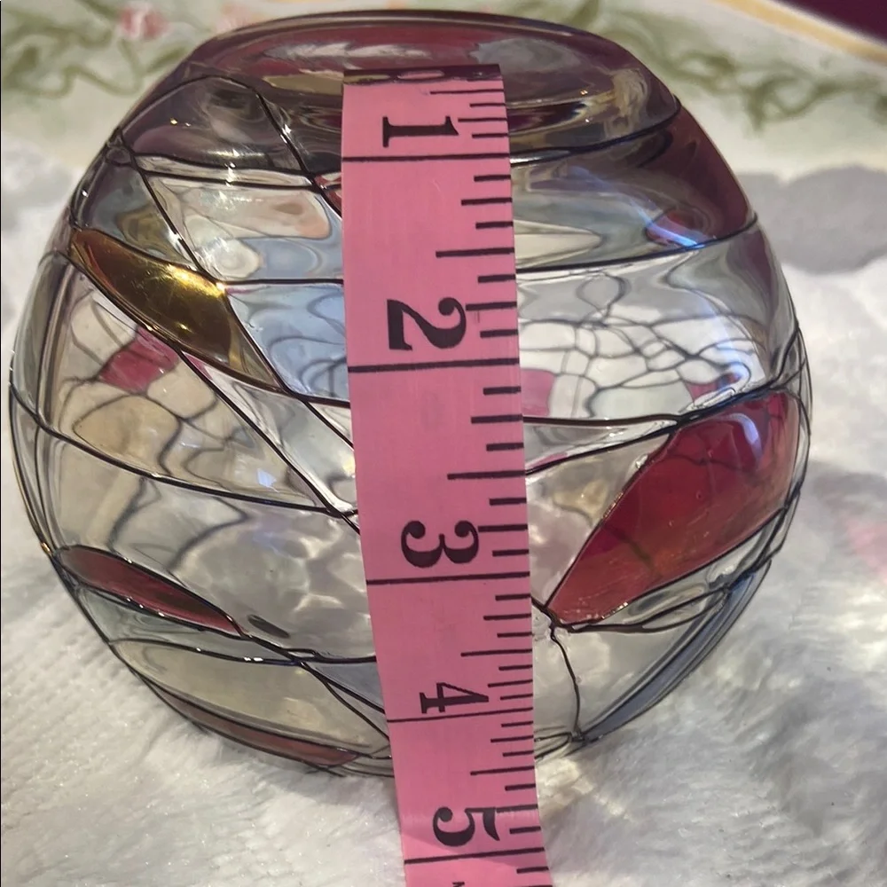 PartyLite Stained Glass Candle Holder - Red, Gold, Black - Picture 7 of 12